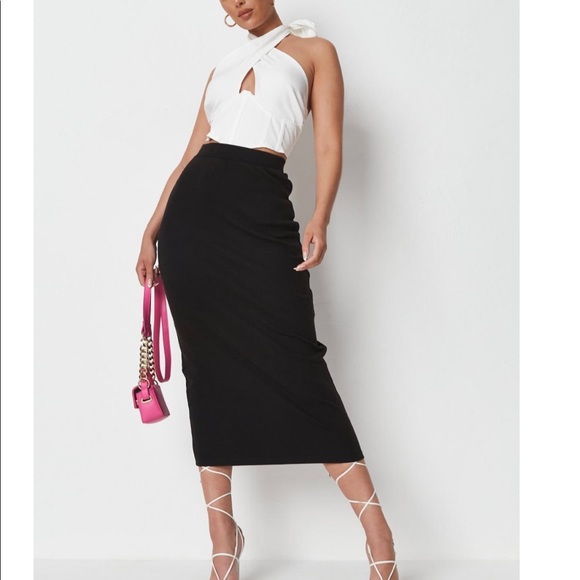 Nasty Gal Dresses & Skirts - NASTY GAL DOUBLE LAYER MIDI PENCIL SKIRT